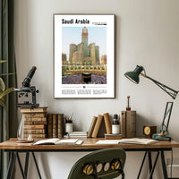 Saudi Arabia Tradition and Modernity Cultural or Heritage Poster PosterGoat