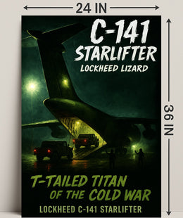 Lockheed C-141 Starlifter T-Tailed Titan Poster PosterGoat