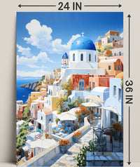 Santorini Serenity Poster