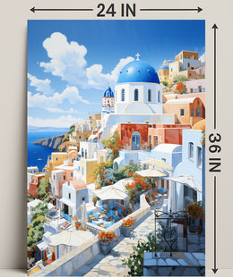 Santorini Serenity Poster