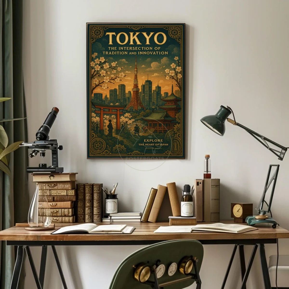 Tokyo's Timeless Blend: A Cultural or Heritage Poster
