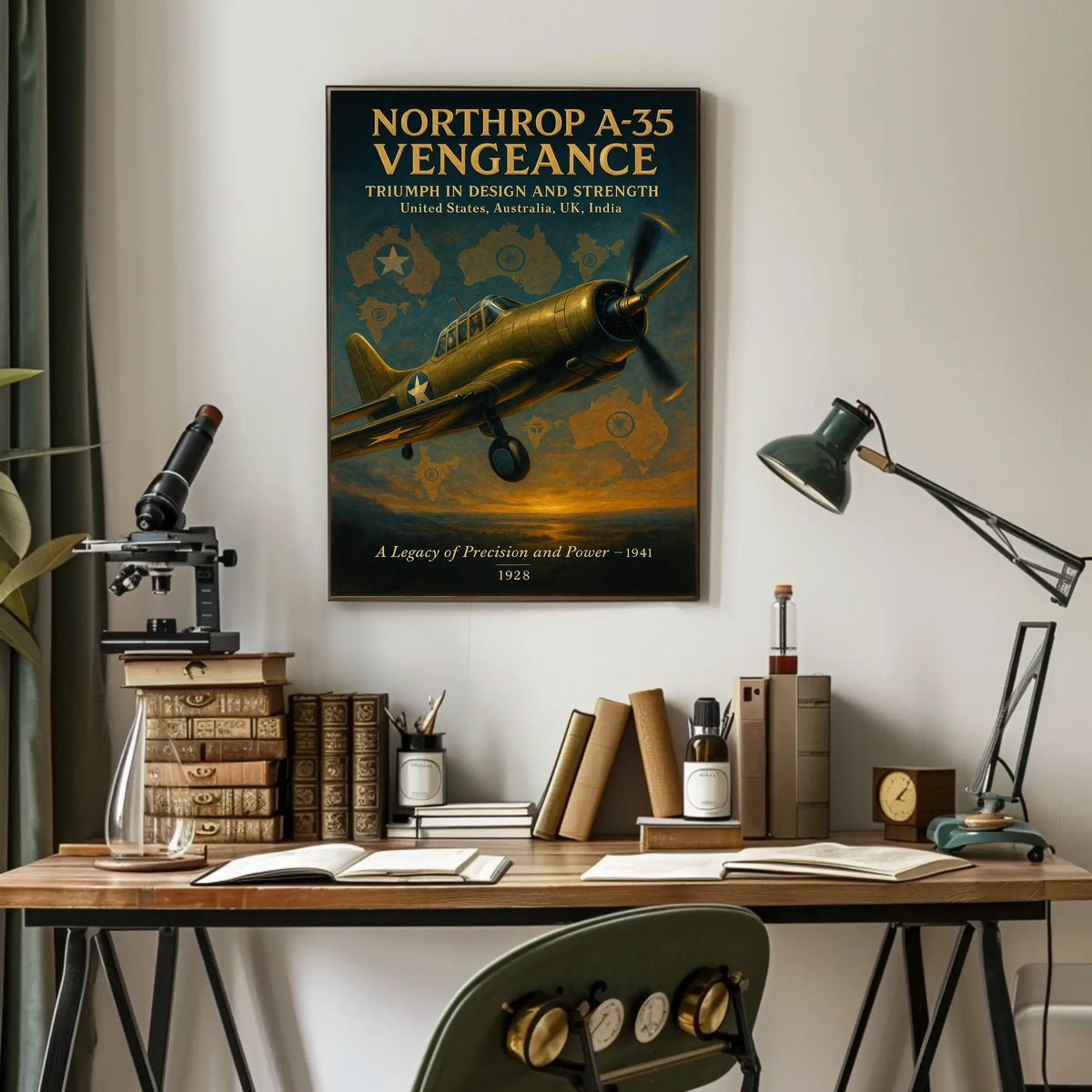 Northrop A-35 Vengeance WWII Aviation Poster Art