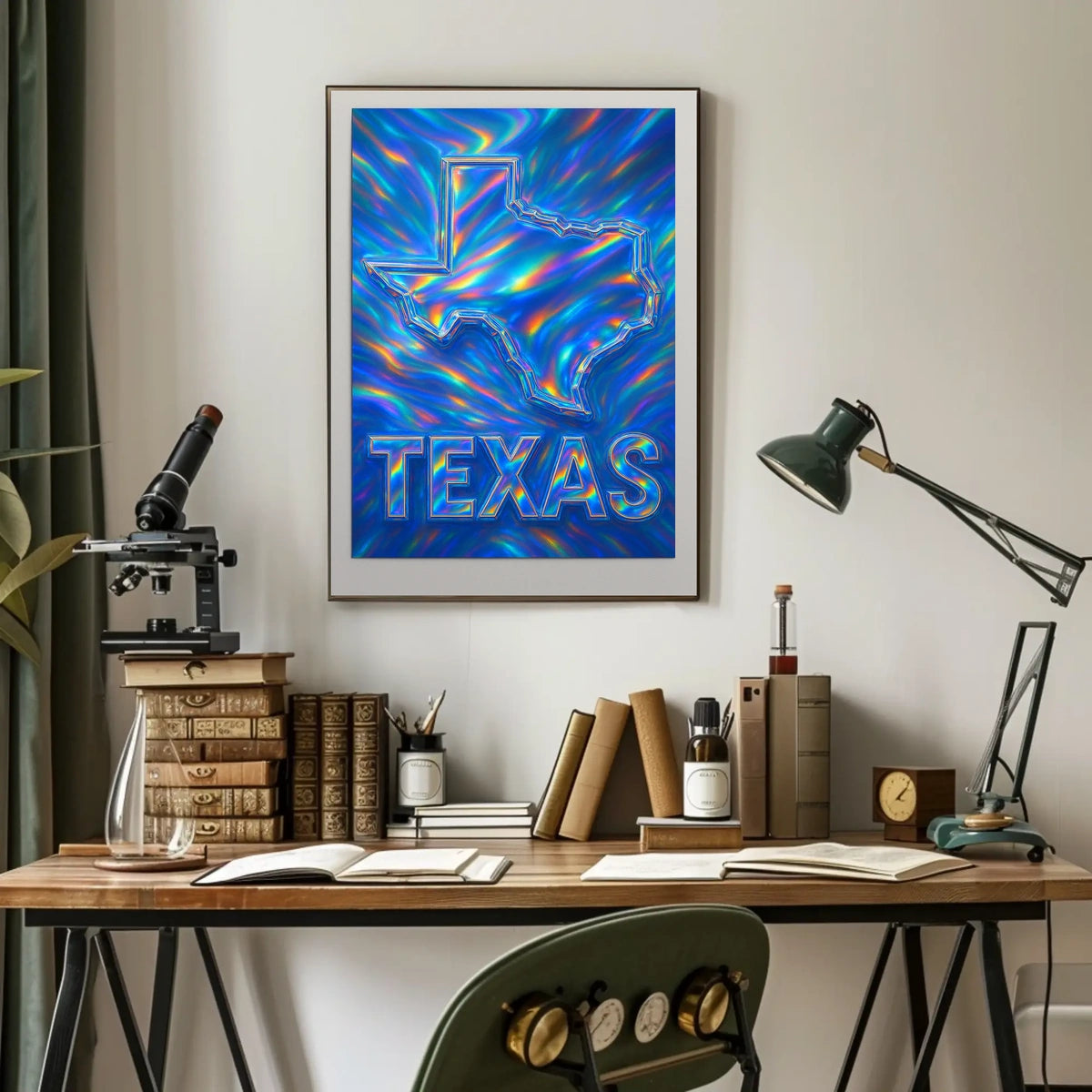 Texas In Vibrant Colors Poster