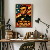 Abraham Lincoln 16th President Poster Wall Art Decor