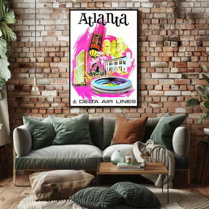 Atlanta Air Lines Travel Poster