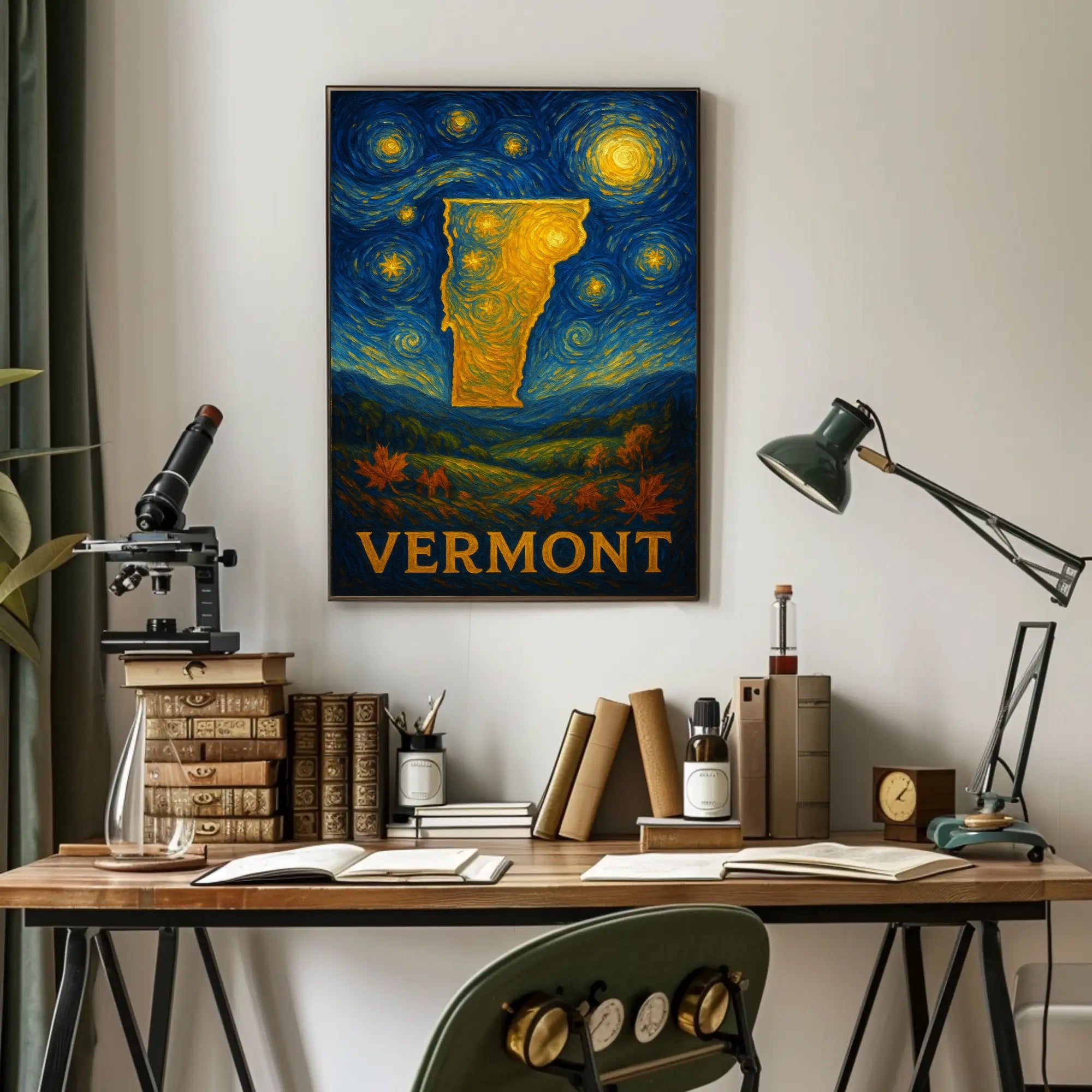 Vermont Starry Night Wall Art Print