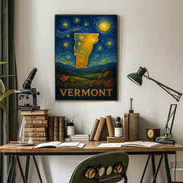 Vermont Starry Night Wall Art Print