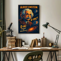 Einstein Relativity Theory Cosmic Curious Learners Poster