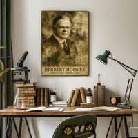 Herbert Hoover 31st President of the United States Double Exposure Poster
