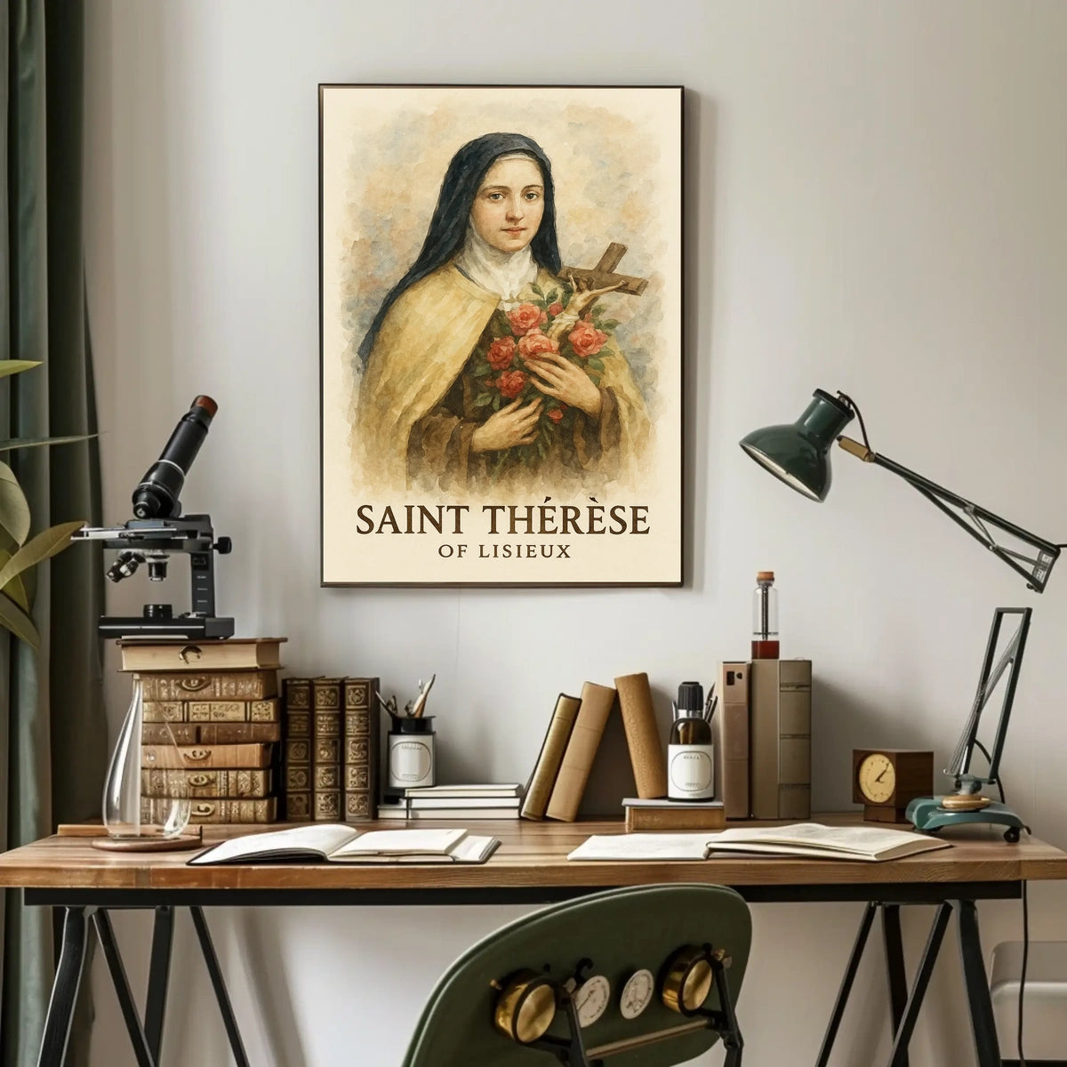 Saint Thérèse Of Lisieux Catholic Saint Portrait For Wall Art Poster