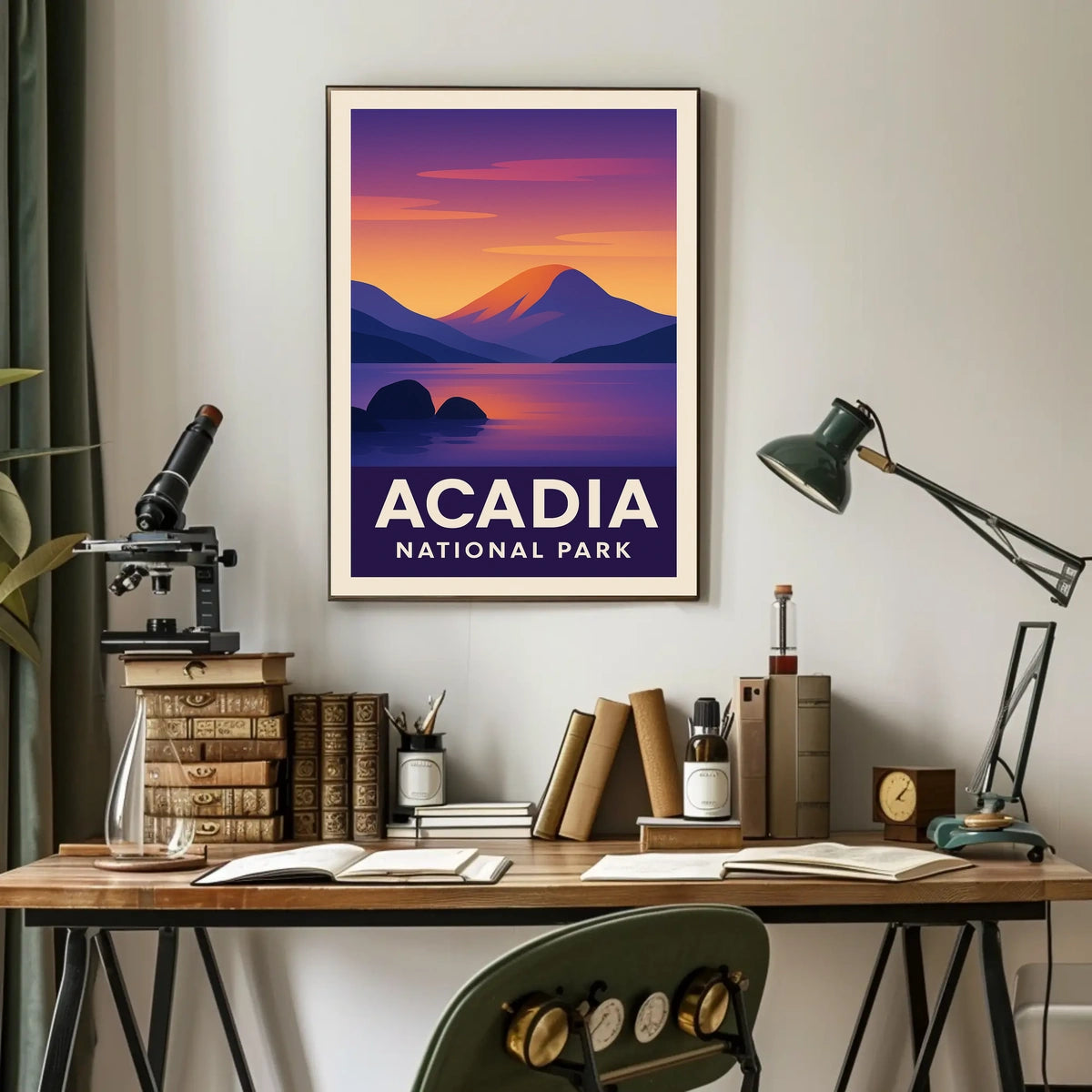 Acadia National Park Decor Lovers Vintage Poster