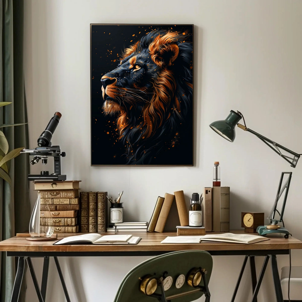 Majestic Lion Portrait Poster