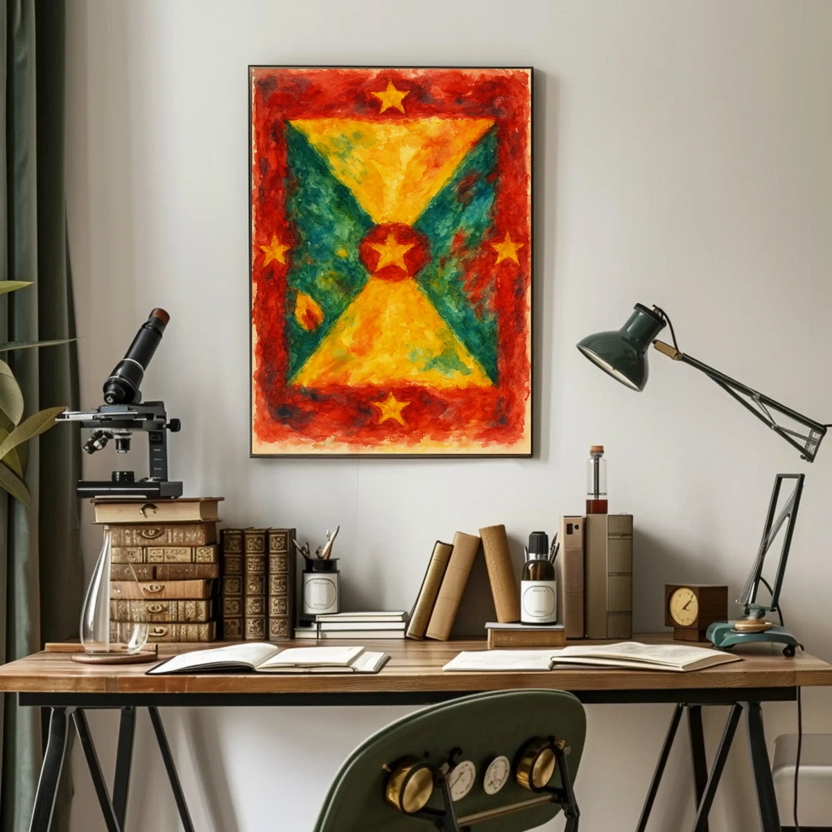 Vibrant Abstract Flag Poster