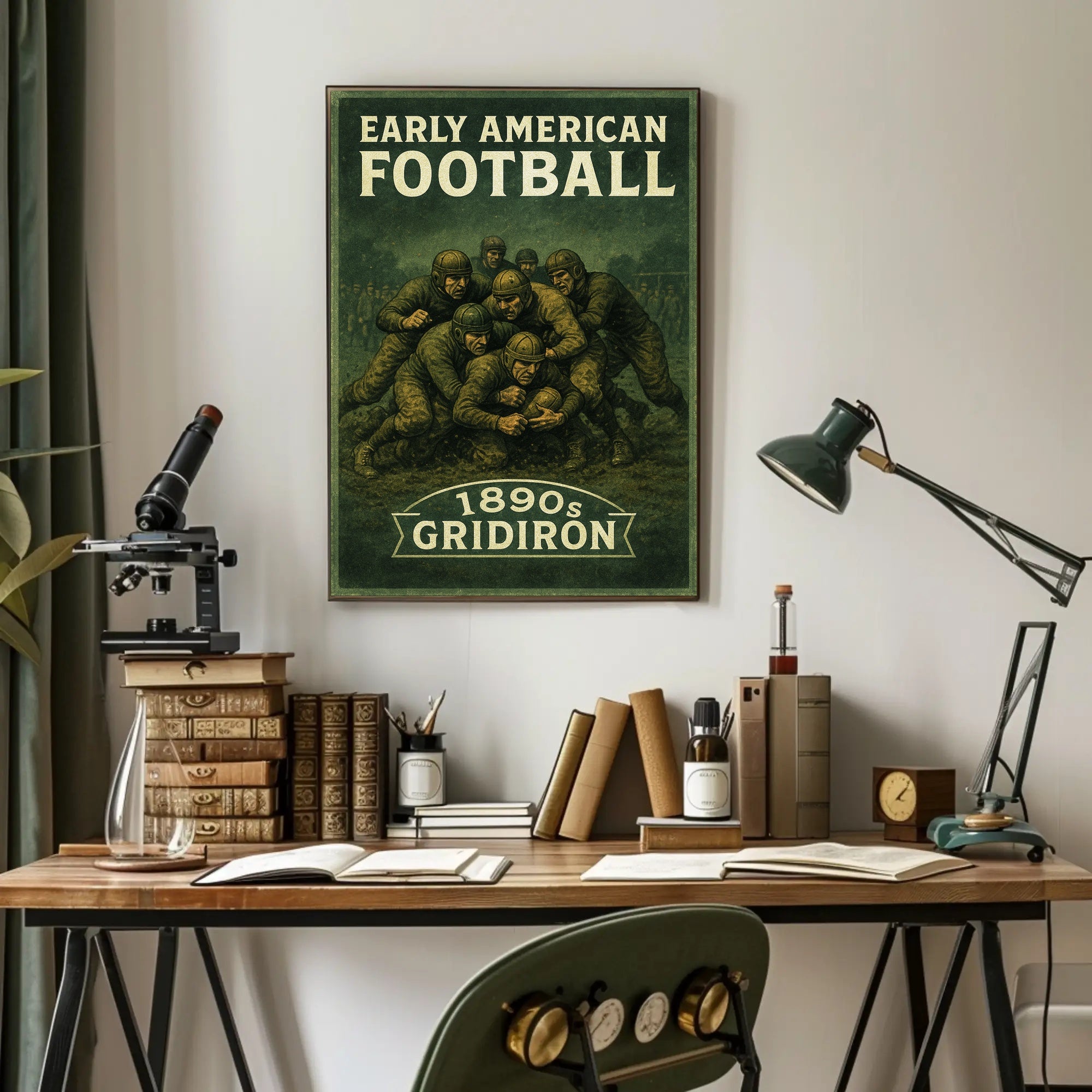 Early American Football 1890s Gridiron Poster PosterGoat