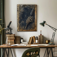 Gothic Quill of Mortality Artistic Poster