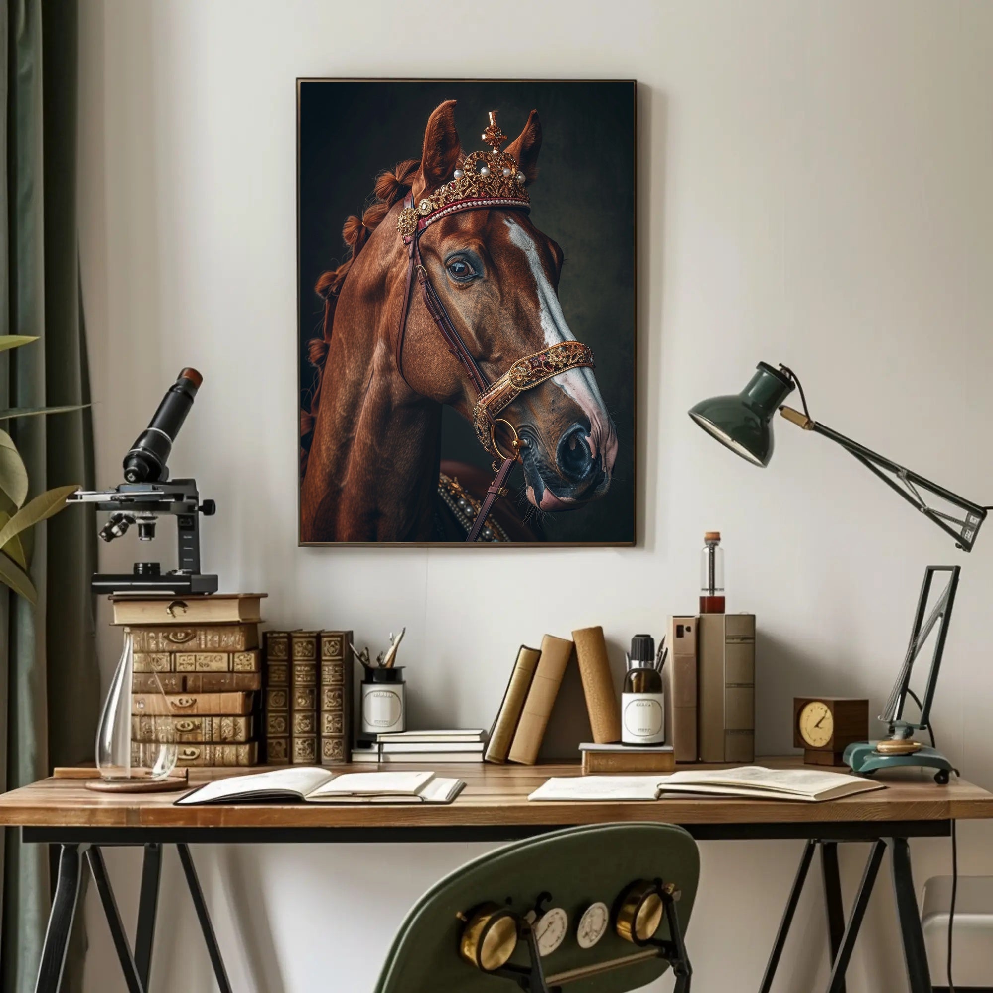 Regal Equine Majesty Art Print Poster for Home Decor PosterGoat