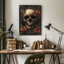 Skull And Roses Poster