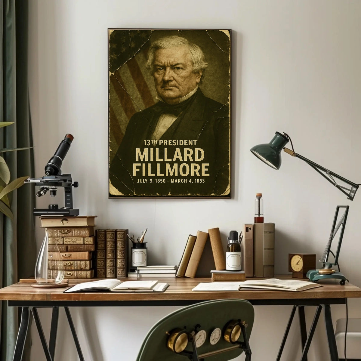 Millard Fillmore 13th President of the United States Damaged Photograph Poster