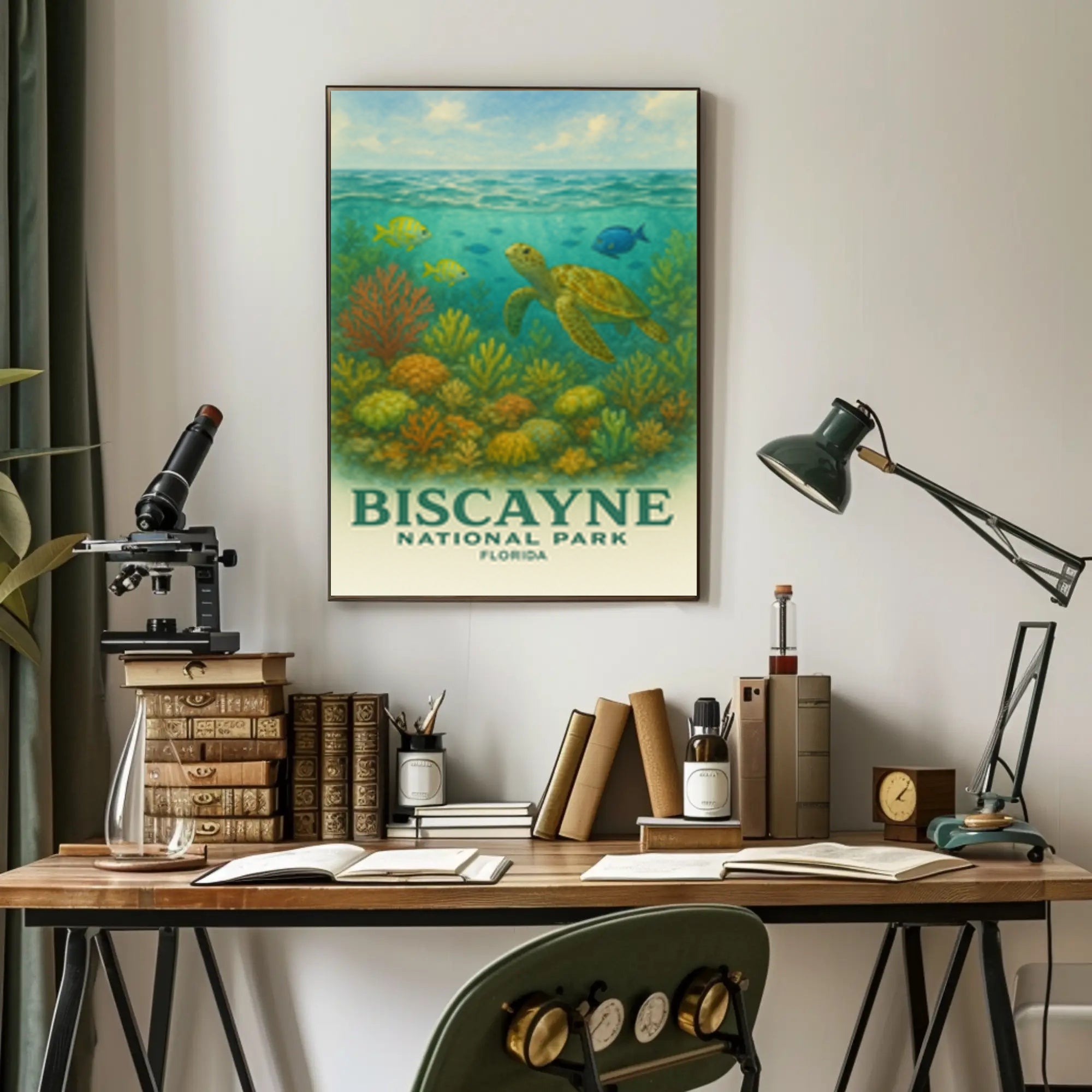 Biscayne National Park Travel Poster Print