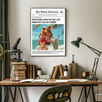 Summer Fun Dolls on Scooter Pop Culture Poster PosterGoat