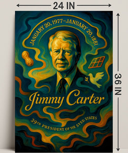 Jimmy Carter 39th President Wall Art Print PosterGoat