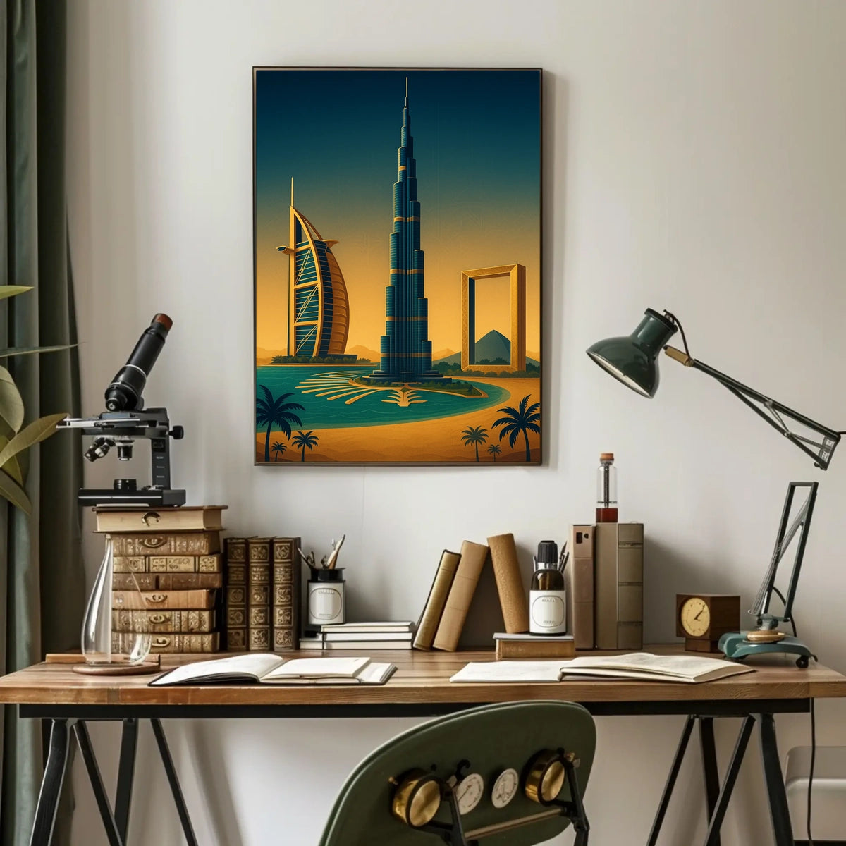 Iconic Dubai Landmarks Poster