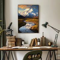 Denali National Park Scenic Poster Wall Art Print