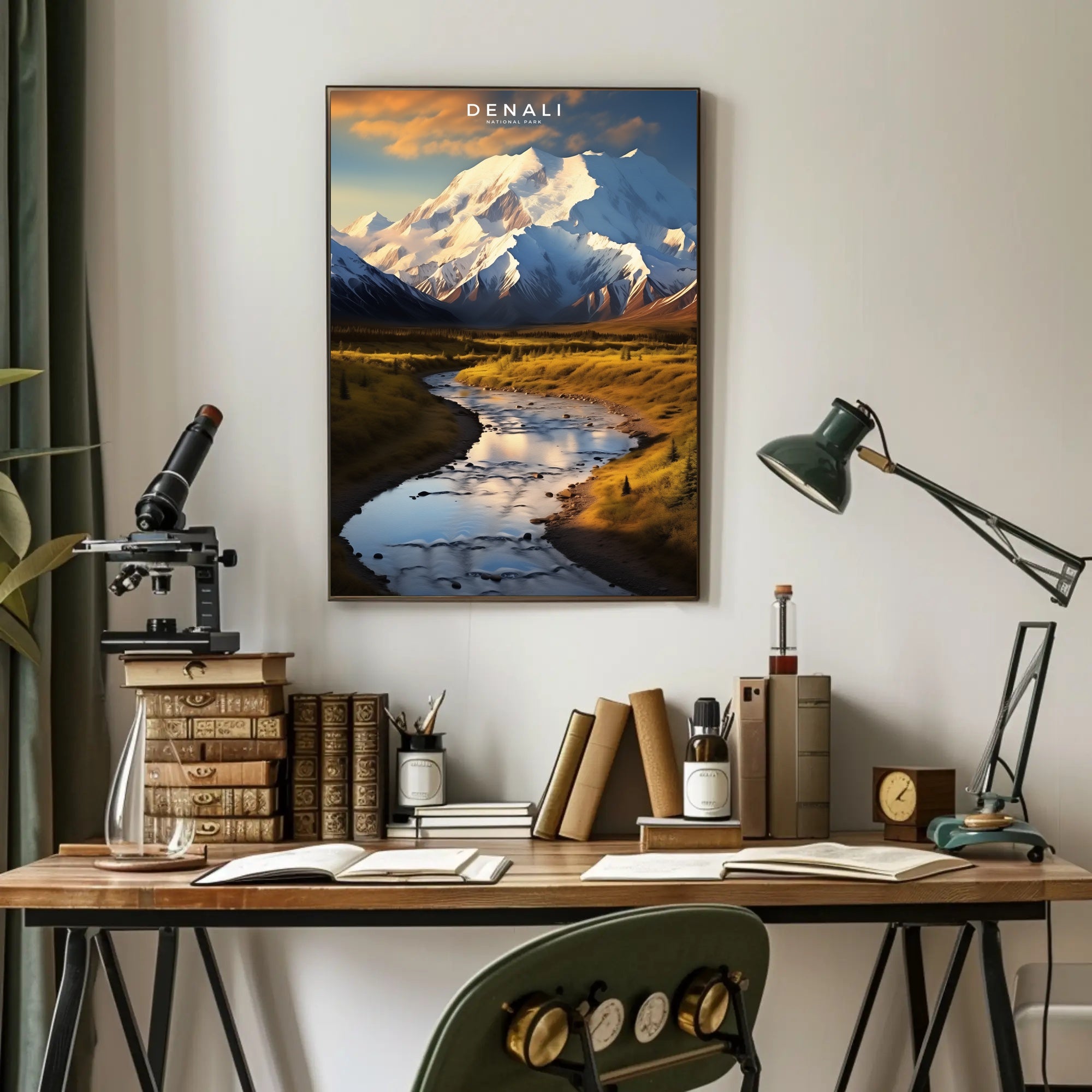 Denali National Park Scenic Poster Wall Art Print