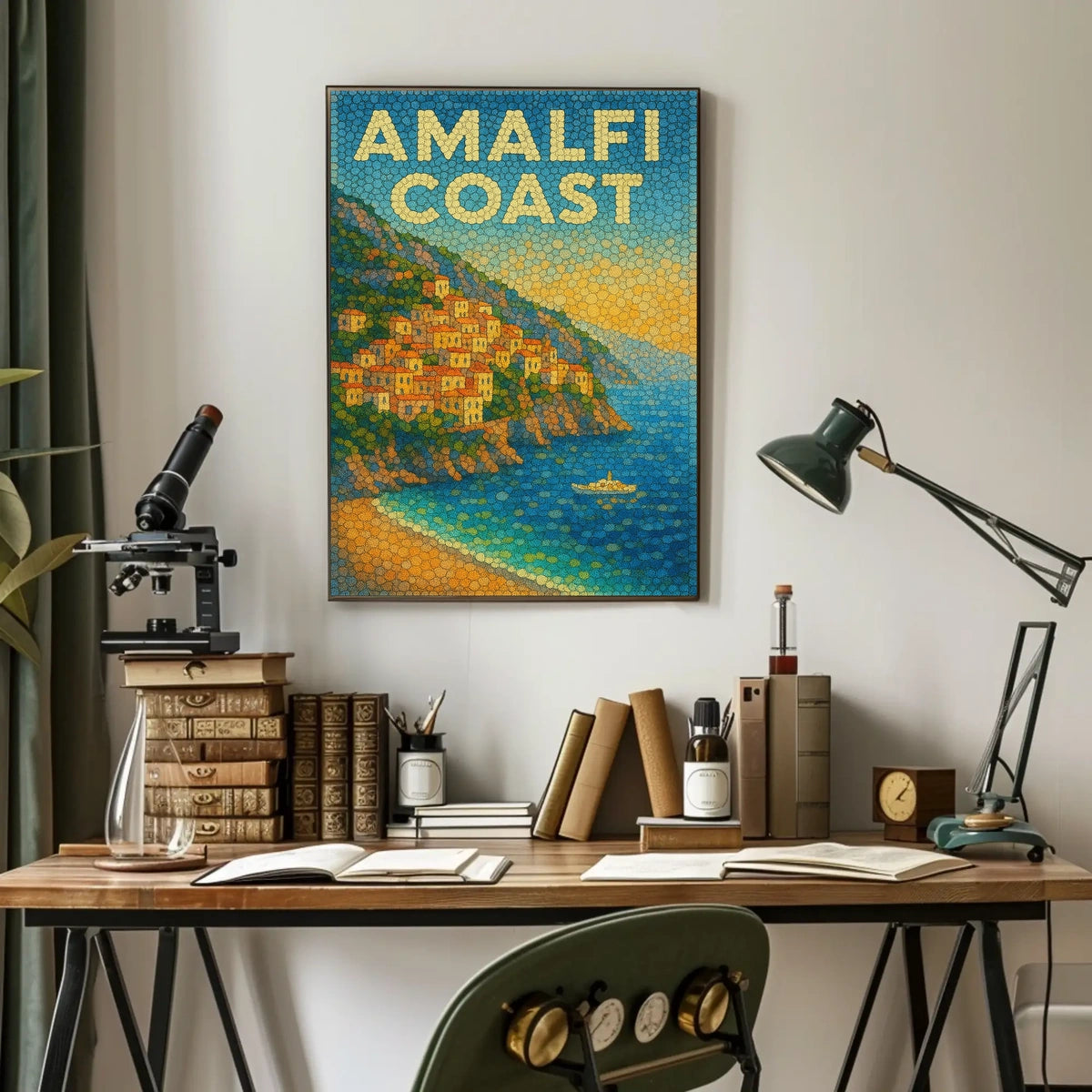 Amalfi Coast Poster Wall Art For Coastal Home Decor