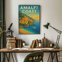 Amalfi Coast Poster Wall Art For Coastal Home Decor