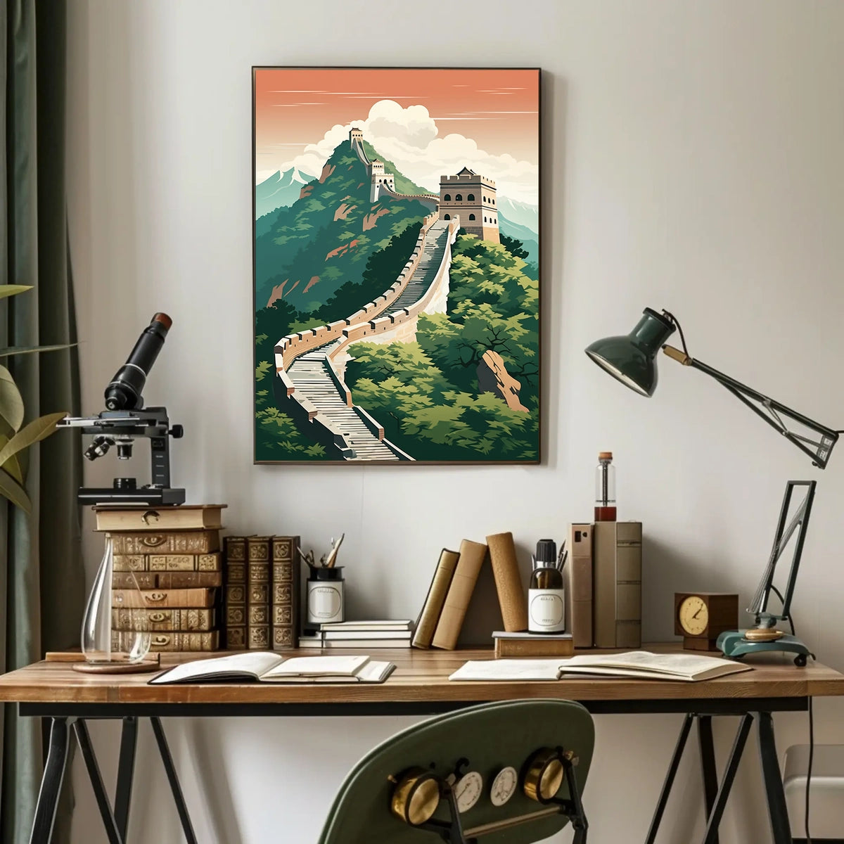 Great Wall of China Travel Adventure Poster