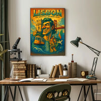 Lisbon The Sunlit City on Seven Hills Poster