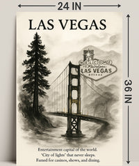 Las Vegas City of Lights Poster PosterGoat