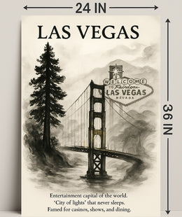 Las Vegas City of Lights Poster PosterGoat