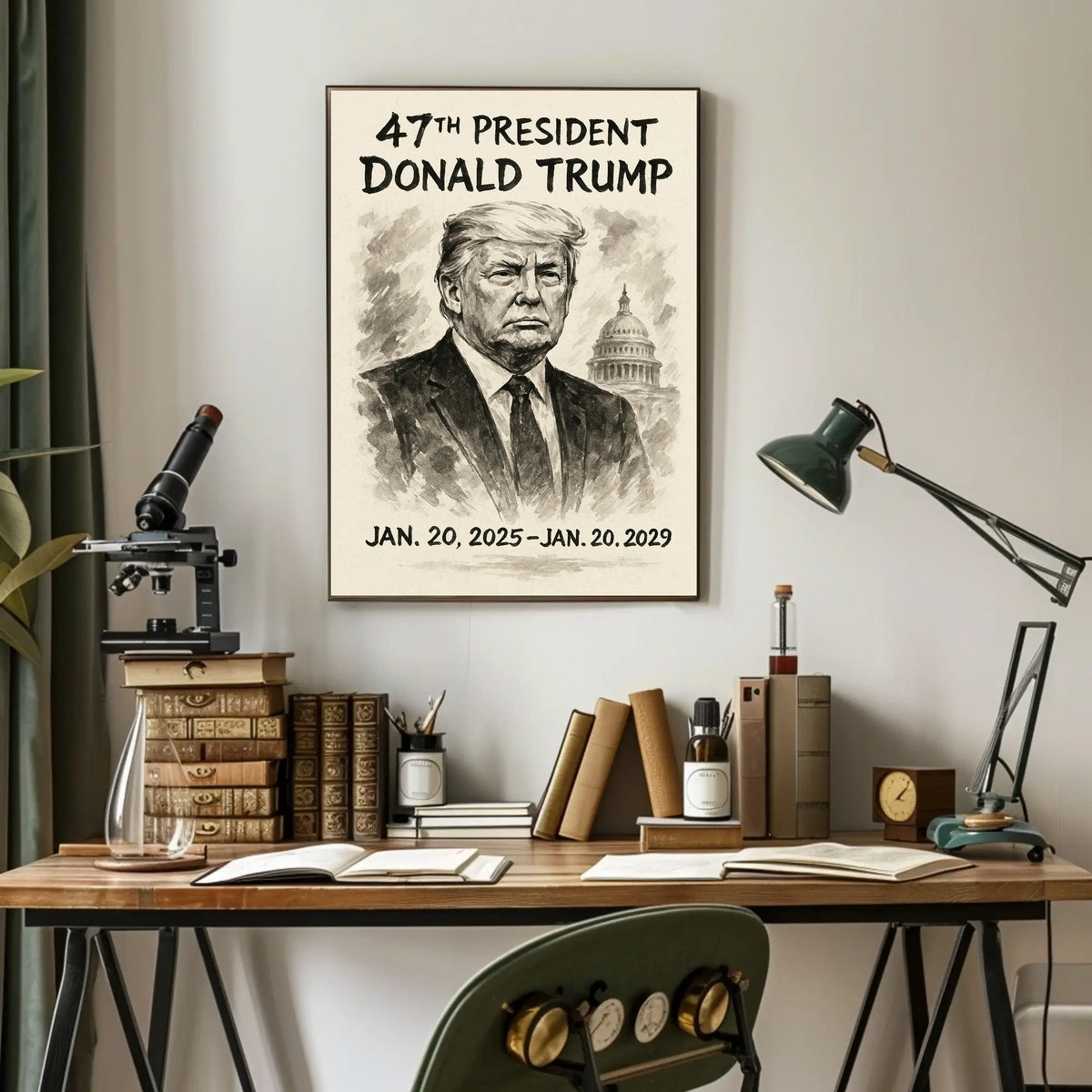 Trump 47th President Patriotic Scenic Poster