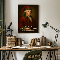 George Washington as Christmas elf Historical Poster