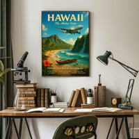 Hawaii Vintage Travel Poster Wall Art Print