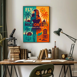 Fly Micronesia Wander in Color Poster