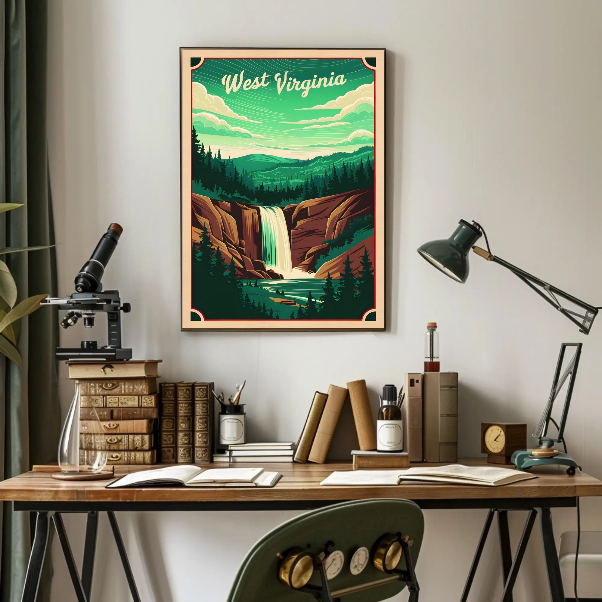 West Virginia Waterfall Poster