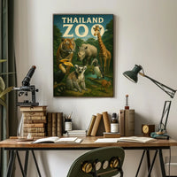 Thailand Zoo Wildlife Showcase Poster