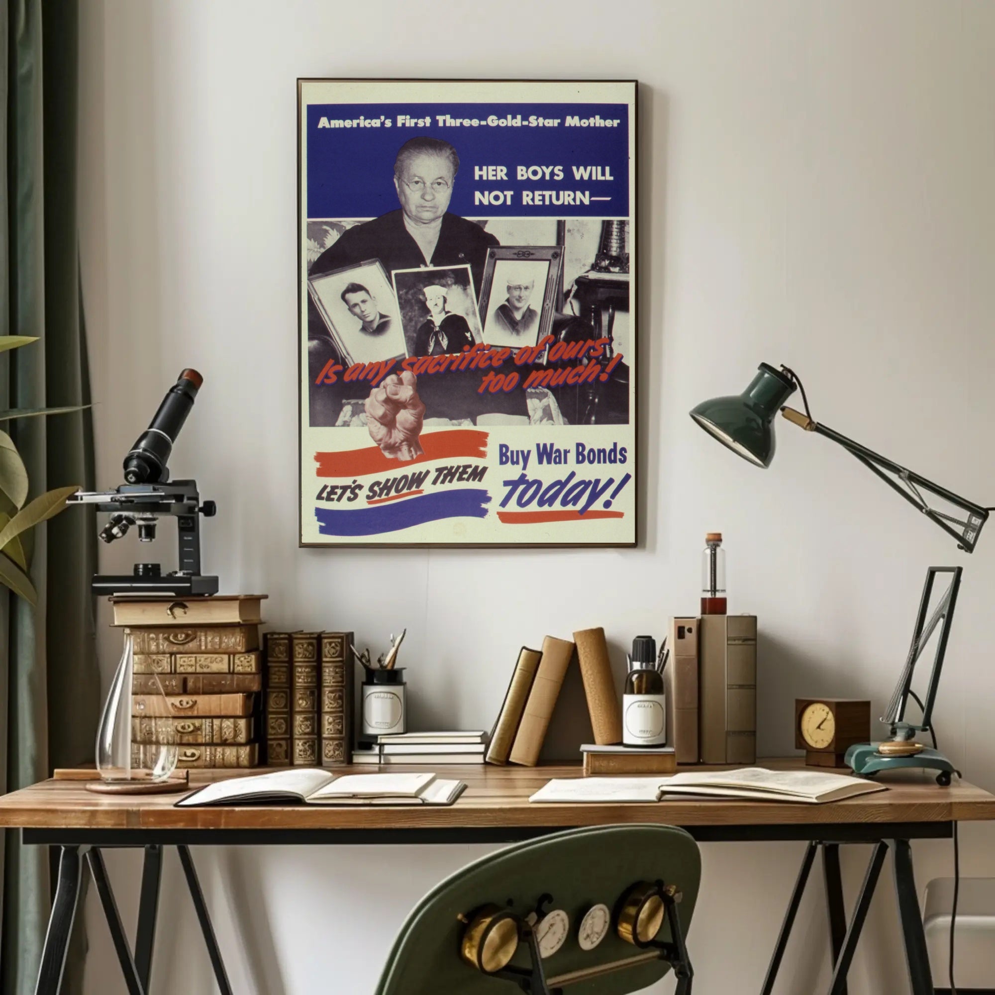 Sacrifice and Patriotism WWII Poster