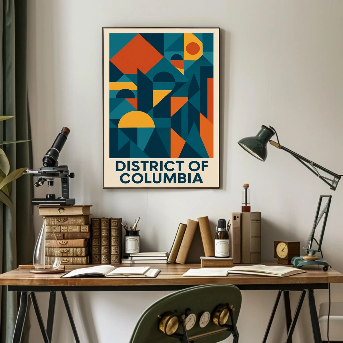 District Of Columbia Geometric Art Poster