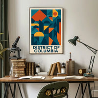 District Of Columbia Geometric Art Poster