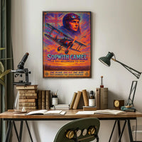 Sopwith Camel Aviation Poster: Bold Historical & Nostalgic Art