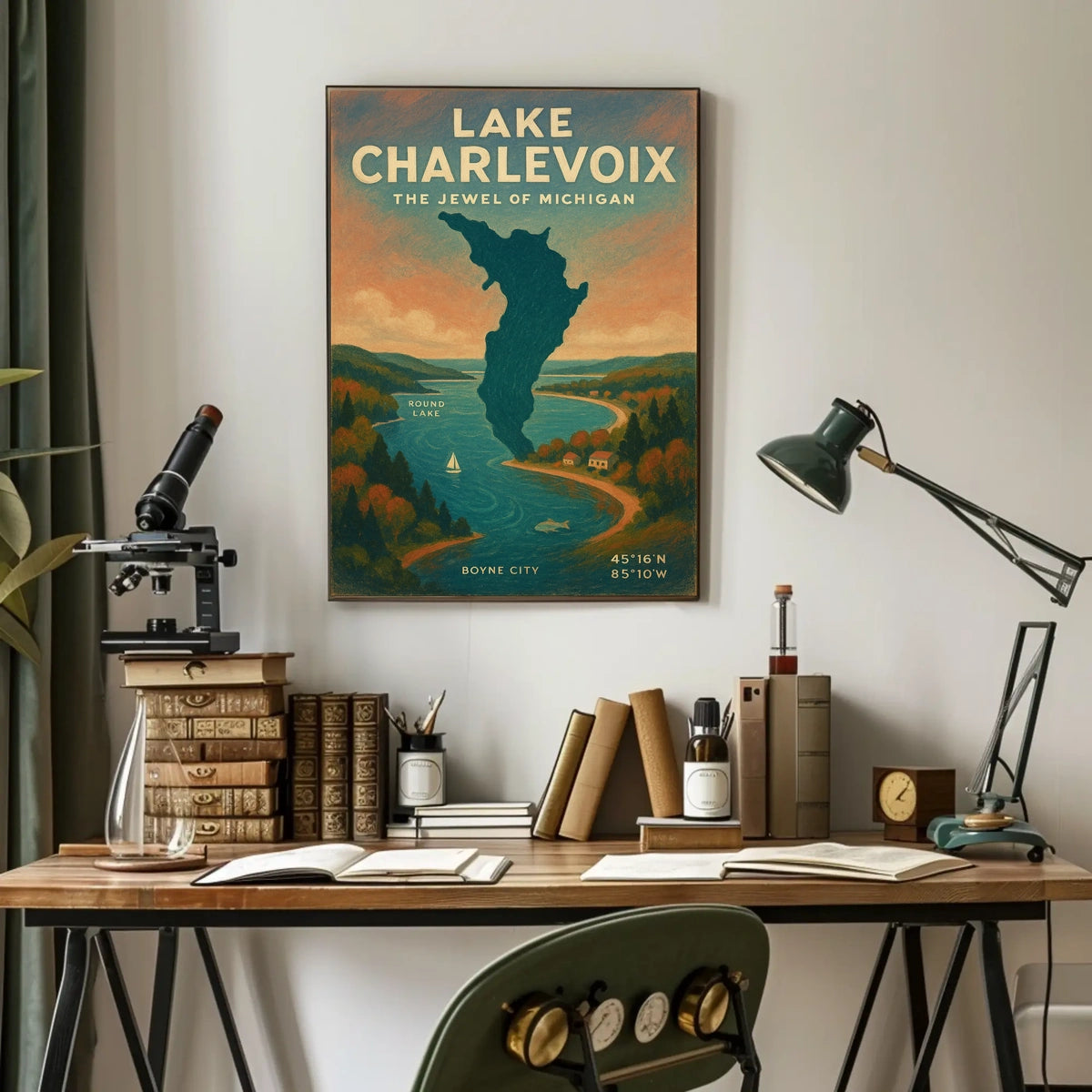 Lake Charlevoix Travel Poster