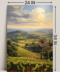 Tuscan Vineyard Landscape Poster