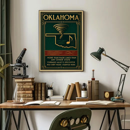 Oklahoma's Unique Culture and Geography Poster