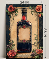 Vintage Elegance Rose-Embellished Poster