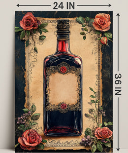 Vintage Elegance Rose-Embellished Poster