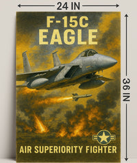 F-15C Eagle Air Superiority Fighter Poster PosterGoat